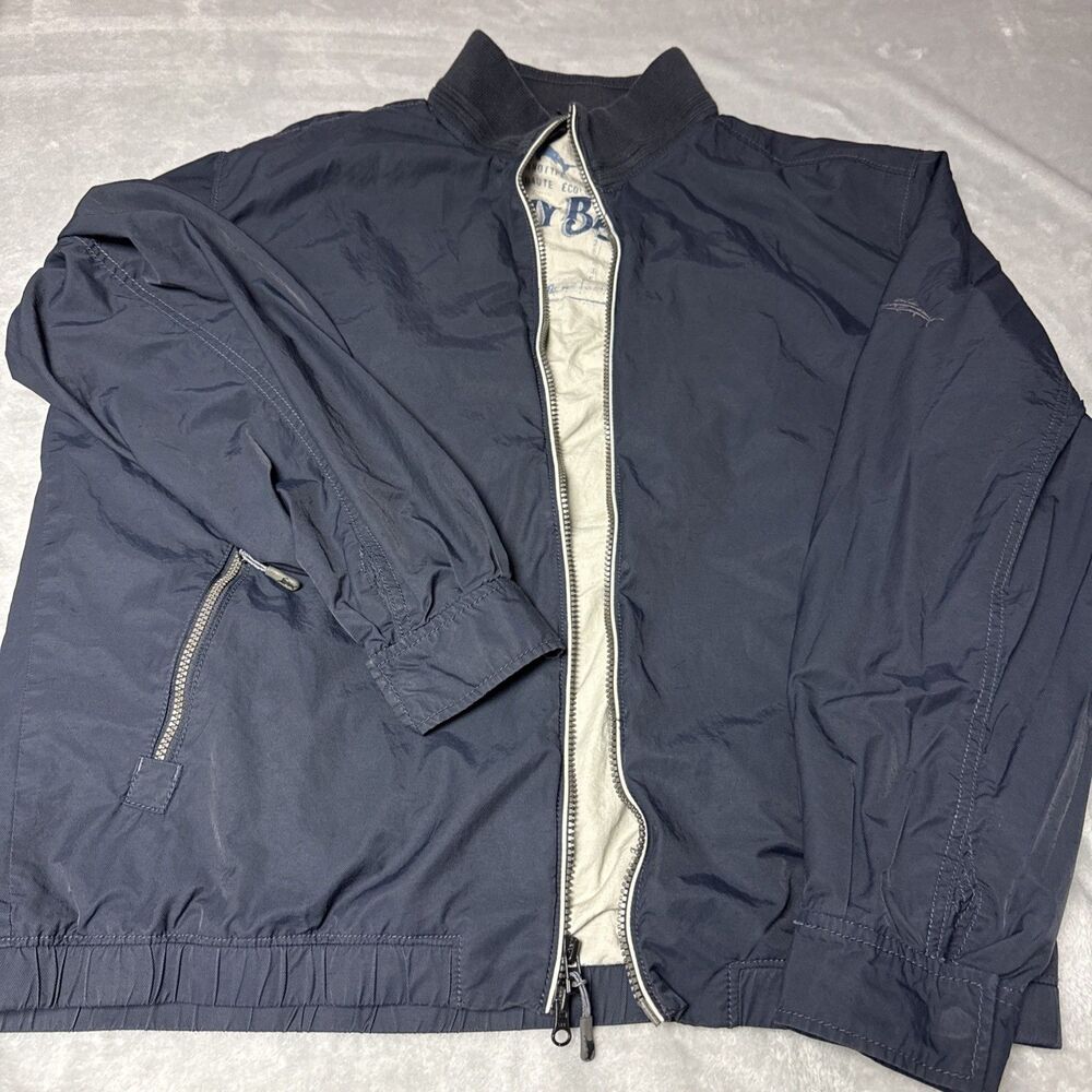 Tommy Bahama Jacket Mens Windbreaker  Navy Blue Size L